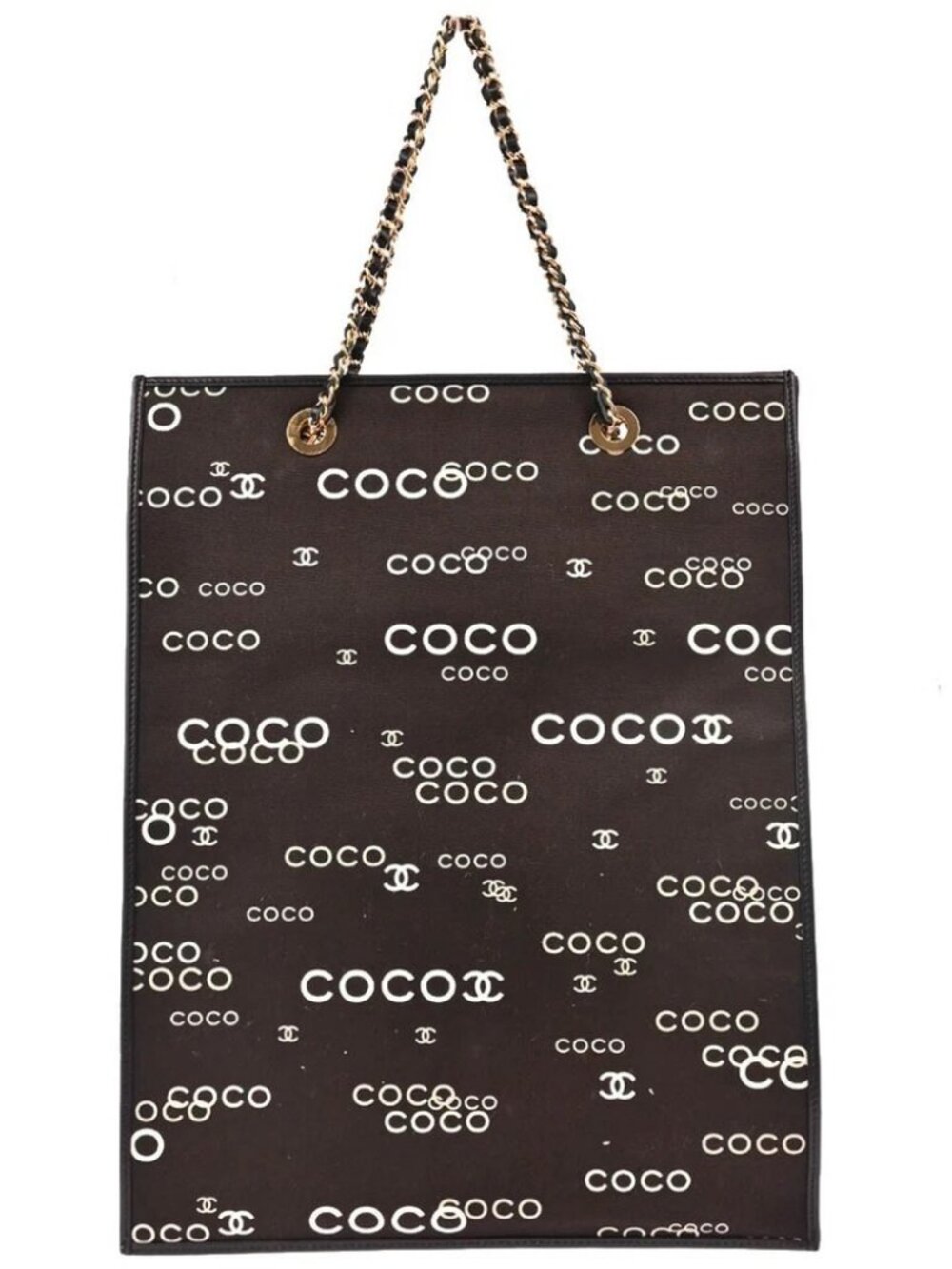Chanel Black Canvas COCO Tote Handbag